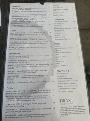 Menu photo 8 Toast Kitchen & Bakery Tustin, CA