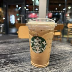 Starbucks - Venti Iced White Mocha with Strawberry Cold Foam