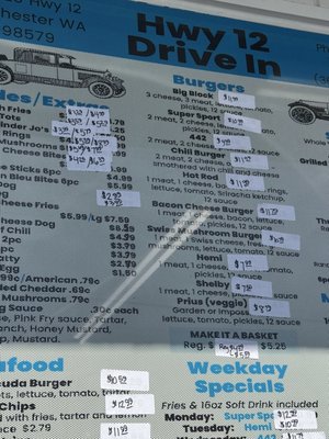 Menu photo 1 Highway 12 Drive In Rochester, WA Menu photo 1 Highway 12 Drive In Rochester, WA