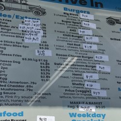 Highway 12 Drive In - Burger menu