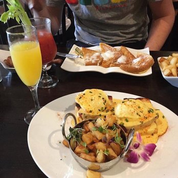 Jam - The southern eggs benedict with hash browns, the classic French toast, a mimosa and Bloody Mary. So good. - Breakfast & Brunch Near Me - Massapequa Park, New York