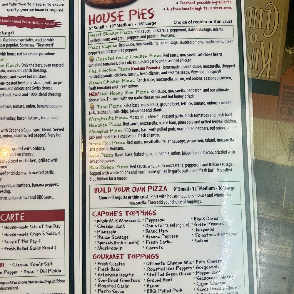 Capone's Pub & Grill - Menu. June 2026 - American Near Me - Hayden, Idaho Capone's Pub & Grill - Menu. June 2026 - American Near Me - Hayden, Idaho