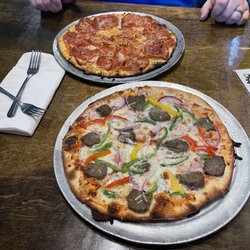 Yellerbelly pizza and double pepperoni pizza