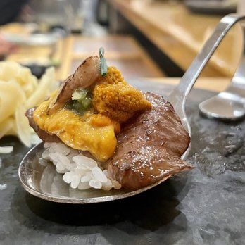 Sushi By M - A5 Miyazaki wagyu beef & Sea Urchin - Sushi Bars Near Me - New York, New York