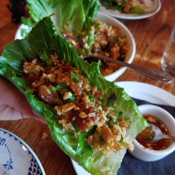 Bida Manda - Crispy rice lettuce wraps, yum! - Laotian Near Me - Raleigh, North Carolina