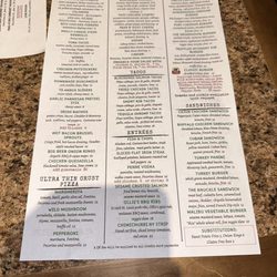 The Thirsty Turtle - Cranford - Menu