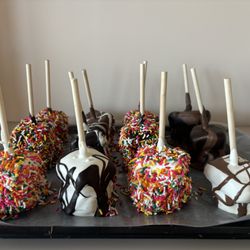 Grand Lake Chocolates - Large marshmallow buddies! 
Delicious marshmallows dipped in chocolate and sprinkles
