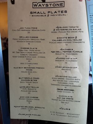 Menu photo 1 Waystone San Francisco, CA Menu photo 1 Waystone San Francisco, CA