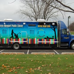Warren-Newport Public Library - WNPL bookmobile.