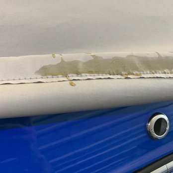 Larson Marine - Oil on tarp. Their mistake caused a mess. - Boat Repair Near Me - Rancho Cordova, California Larson Marine - Oil on tarp. Their mistake caused a mess. - Boat Repair Near Me - Rancho Cordova, California