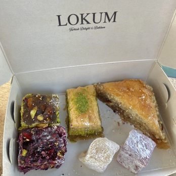 LOKUM - Pistachio, rose, 2 assorted Turkish Delights, and two baklava - Coffee & Tea Near Me - Santa Barbara, California LOKUM - Pistachio, rose, 2 assorted Turkish Delights, and two baklava - Coffee & Tea Near Me - Santa Barbara, California