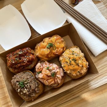 YUBU SoHo - Spicy Chicken Salmon (Torched) Spicy Tuna Mayo Beef Bulgogi Salmon (Spicy Mayo) - Korean Near Me - New York, New York YUBU SoHo - Spicy Chicken Salmon (Torched) Spicy Tuna Mayo Beef Bulgogi Salmon (Spicy Mayo) - Korean Near Me - New York, New York