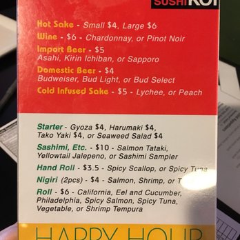 SUSHI KOI - Happy hour menu - Sushi Bars Near Me - St Louis, Missouri