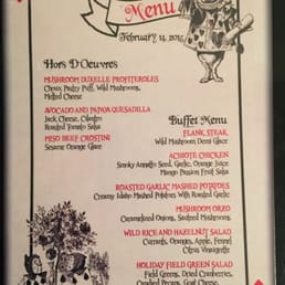 Front of Menu