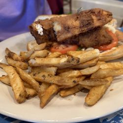 Beachside Bistro - Flounder poboy