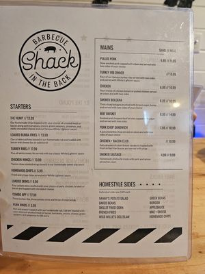 Shack in the Back BBQ by null