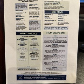 Bigsy's Sports Grill - Menu - Sports Bars Near Me - Indianapolis, Indiana