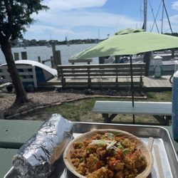 Stockroom Street Food - Fish burrito and spam fried rice