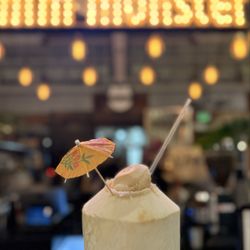 Mini Monster Cafe - Sometimes you just need a fresh coconut :)