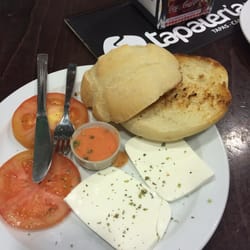 La Tapatería - Toast with mozzarella and tomatoes!