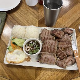 New York Steak plate.