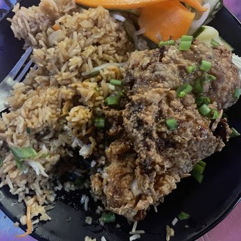 Vandals Street Kitchen - Hot honey chicken with fried rice and pickled vegetables - Asian Fusion Near Me - Mobile, Alabama Vandals Street Kitchen - Hot honey chicken with fried rice and pickled vegetables - Asian Fusion Near Me - Mobile, Alabama