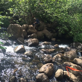 Hanakapi'ai Falls - The hardest river to cross after the beach(2 mile mark) and before the waterfall (4 mile mark) - Parks Near Me - Haena, Hawaii