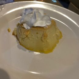 Very dry flan!