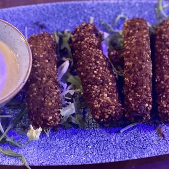 Kuba Cabana - Quinoa Vegetable Croquetas with a Lime Yogurt Hummus sauce! INCREDIBLE! - Cuban Near Me - Doral, Florida Kuba Cabana - Quinoa Vegetable Croquetas with a Lime Yogurt Hummus sauce! INCREDIBLE! - Cuban Near Me - Doral, Florida