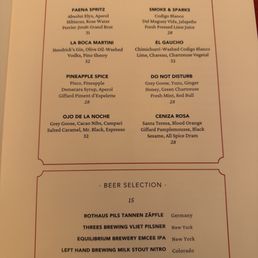Cocktail Menu (as of Dec 2025) Cocktail Menu (as of Dec 2025)