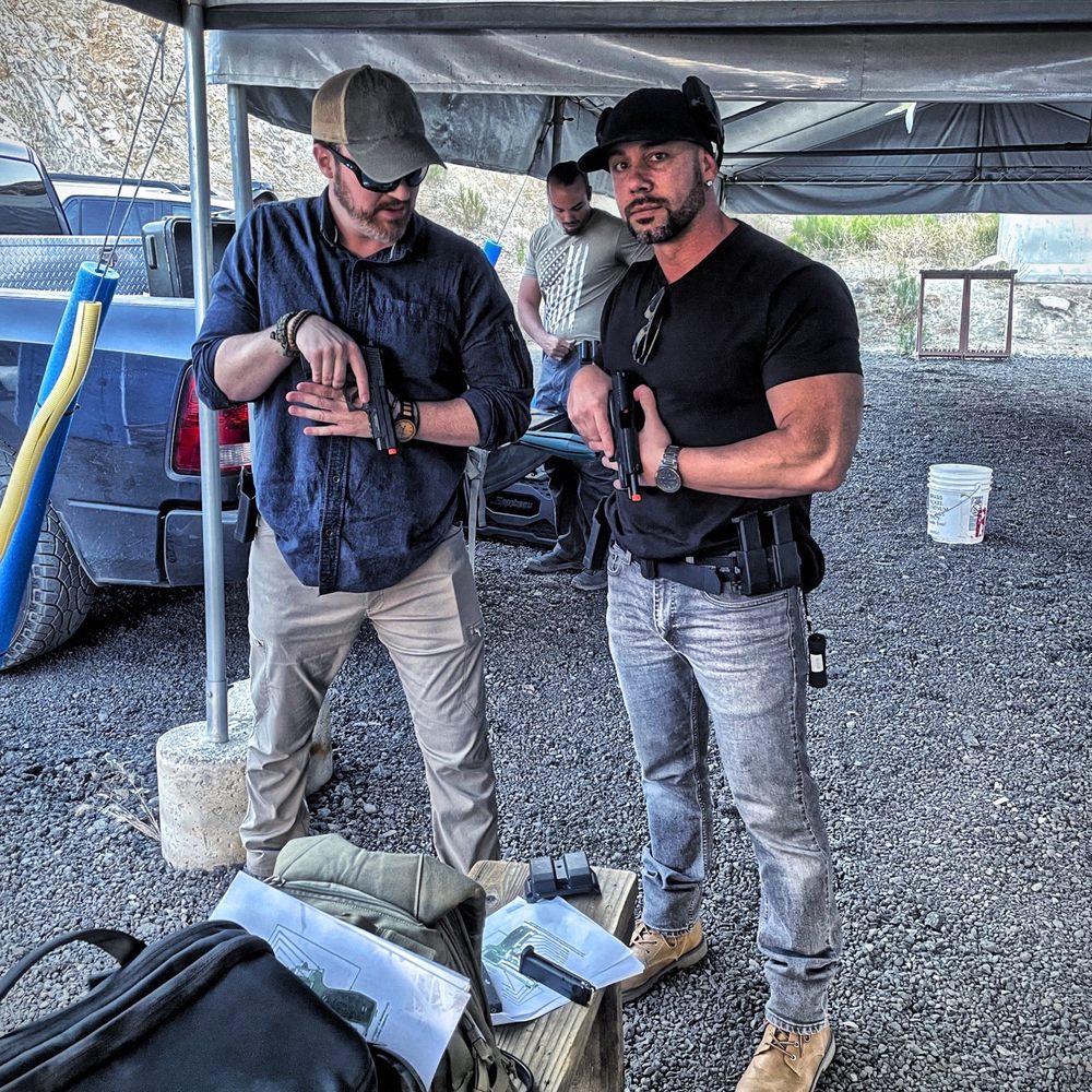 911 Academy - Brian Jackson & Jayce Venditti Posing. - Firearm Training Near Me - Dulzura, California 911 Academy - Brian Jackson & Jayce Venditti Posing. - Firearm Training Near Me - Dulzura, California