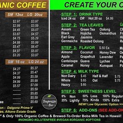 Teapresso Bar - Menu (2 of 2) as of 2/1/2023