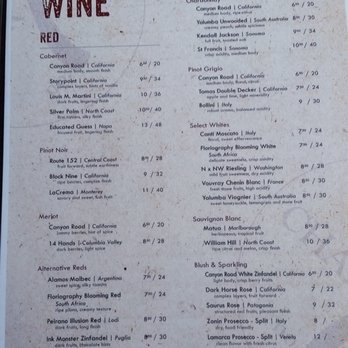 CharBar No 7 - Wine Selection - Bars Near Me - Mint Hill, North Carolina