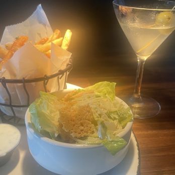 The Vig - Truffle Fries with Caesars salad - Cocktail Bars Near Me - Peoria, Arizona