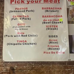 Tellez Taqueria - Taco options