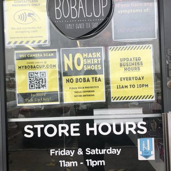Teastori - "Please do not enter if you have any symptoms of COVID-19, Racism, Homophobia"   love this sign ! - Bubble Tea Near Me - Tampa, Florida