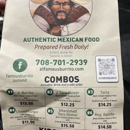 Sorry I wrinkled the menu a little bit