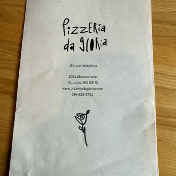 Pizzeria Da Gloria - Menu Cover - Pizza Near Me - St. Louis, Missouri Pizzeria Da Gloria - Menu Cover - Pizza Near Me - St. Louis, Missouri