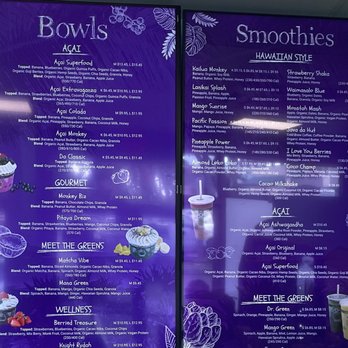 Lanikai Juice - New Menu 11.22 - Juice Bars & Smoothies Near Me - Kailua, Hawaii