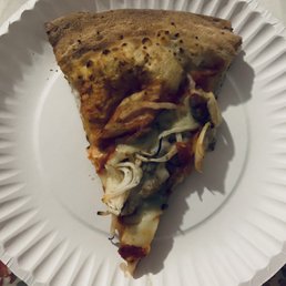 The crusts on their pizza are HUGE! And bubbles on each pizza. There was hardly any actual pizza.
