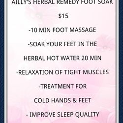 Ailly's Nail Salon - Special foot soak