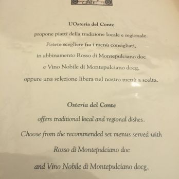 Osteria del Conte - Italian Near Me - Montepulciano, SI Osteria del Conte - Italian Near Me - Montepulciano, SI