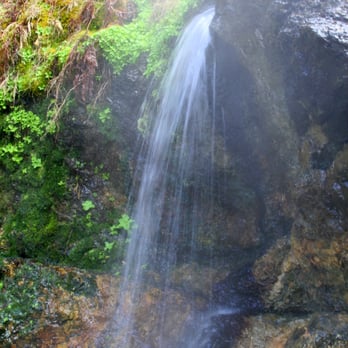 Jerry Johnson Hot Springs - A side waterfall from the main pools - Hiking Near Me - Elk City, Idaho