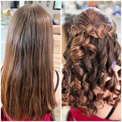 Artistry By Yesenia - Sweet 16 hairstyle , before and after