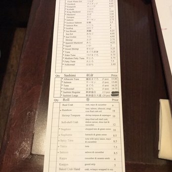Shiro's - Nigiri/sashimi menu - Sushi Bars Near Me - Seattle, Washington