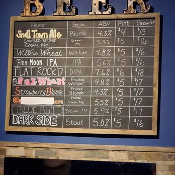 Fish Moon Brewing - Beer menu - Brewpubs Near Me - Rushville, Indiana