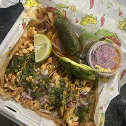 25. Three Chicken Tacos