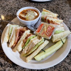 Chicken Club and Tortilla Soup