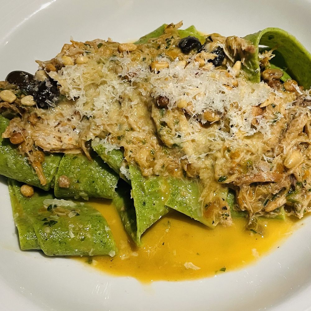 The Green Room Restaurant - Braised Rabbit with Pappardelle - New American Near Me - Florence, Oregon The Green Room Restaurant - Braised Rabbit with Pappardelle - New American Near Me - Florence, Oregon