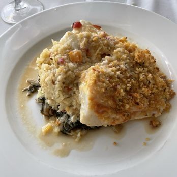 Yellow Dog Cafe - Cod with rice and chard - Seafood Near Me - Malabar, Florida